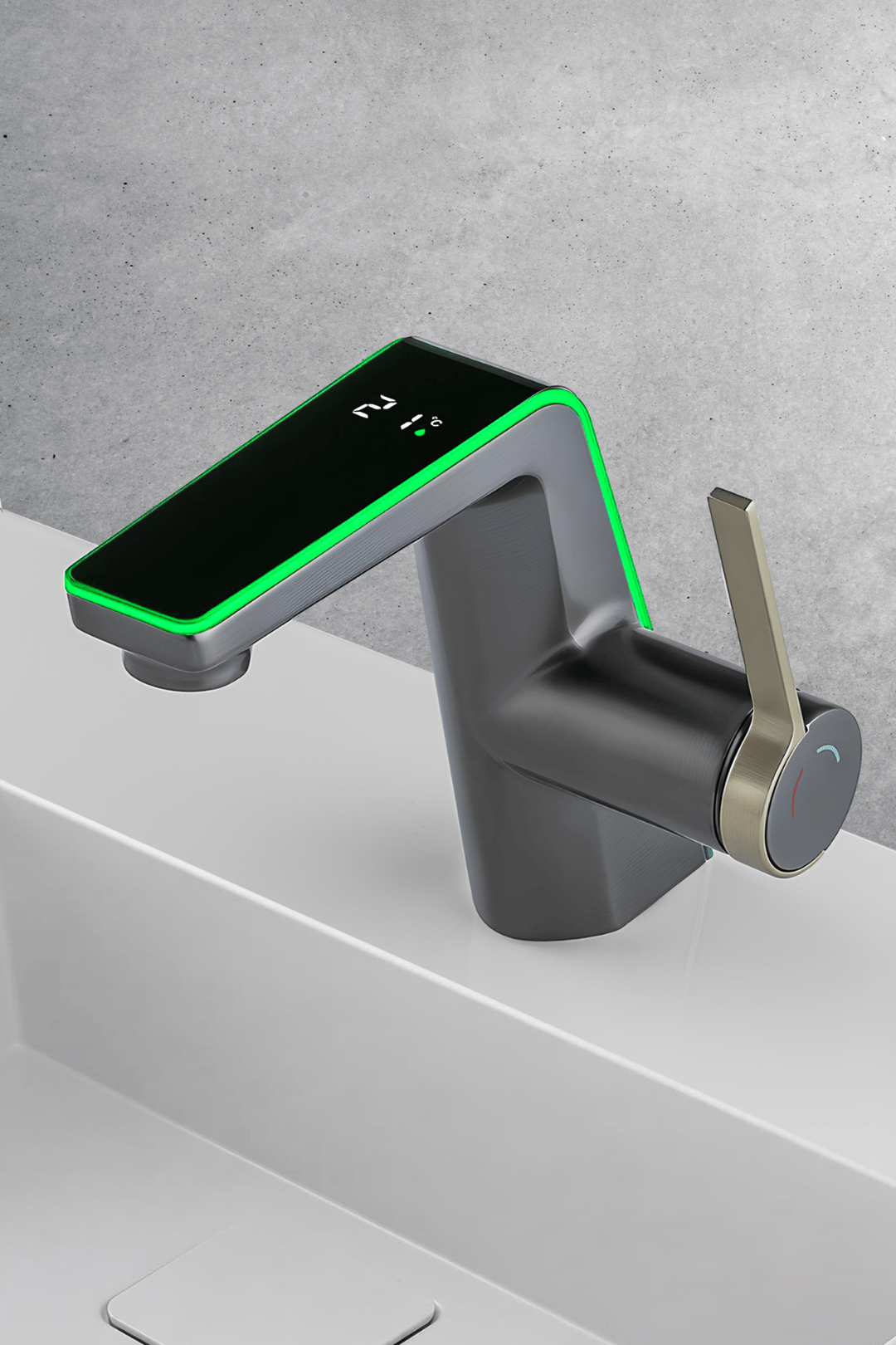 OXY AQUA Solid Dijital Sıcaklık Göstergeli  Banyo Bataryası
