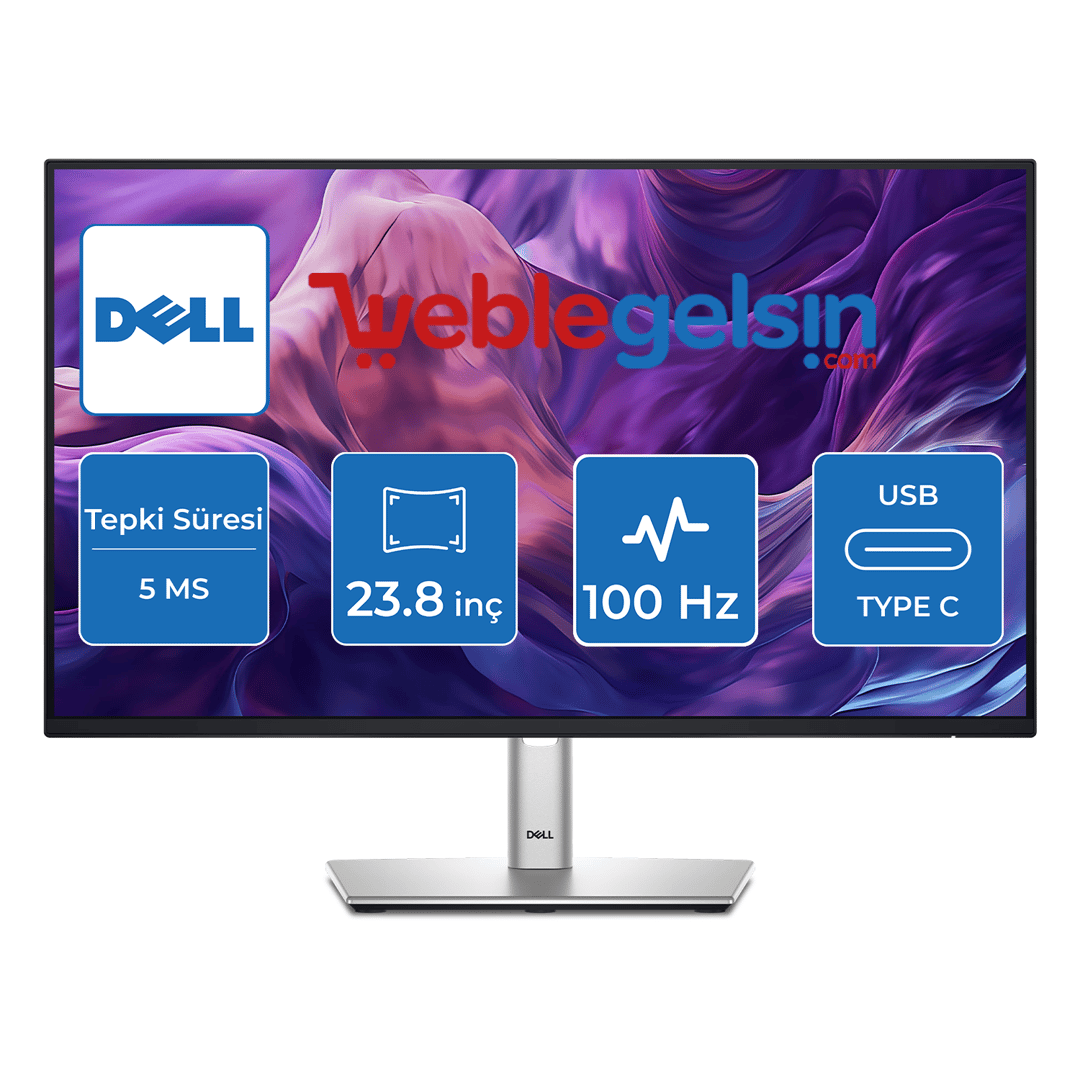 23.8 DELL P2425HE FHD IPS 100HZ 5MS HDMI DP USB-C