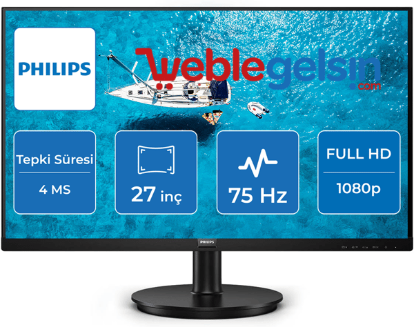27 PHILIPS 275V8LA/01 27 inç  QUAD 4MS 75 HZ HDMI DP 