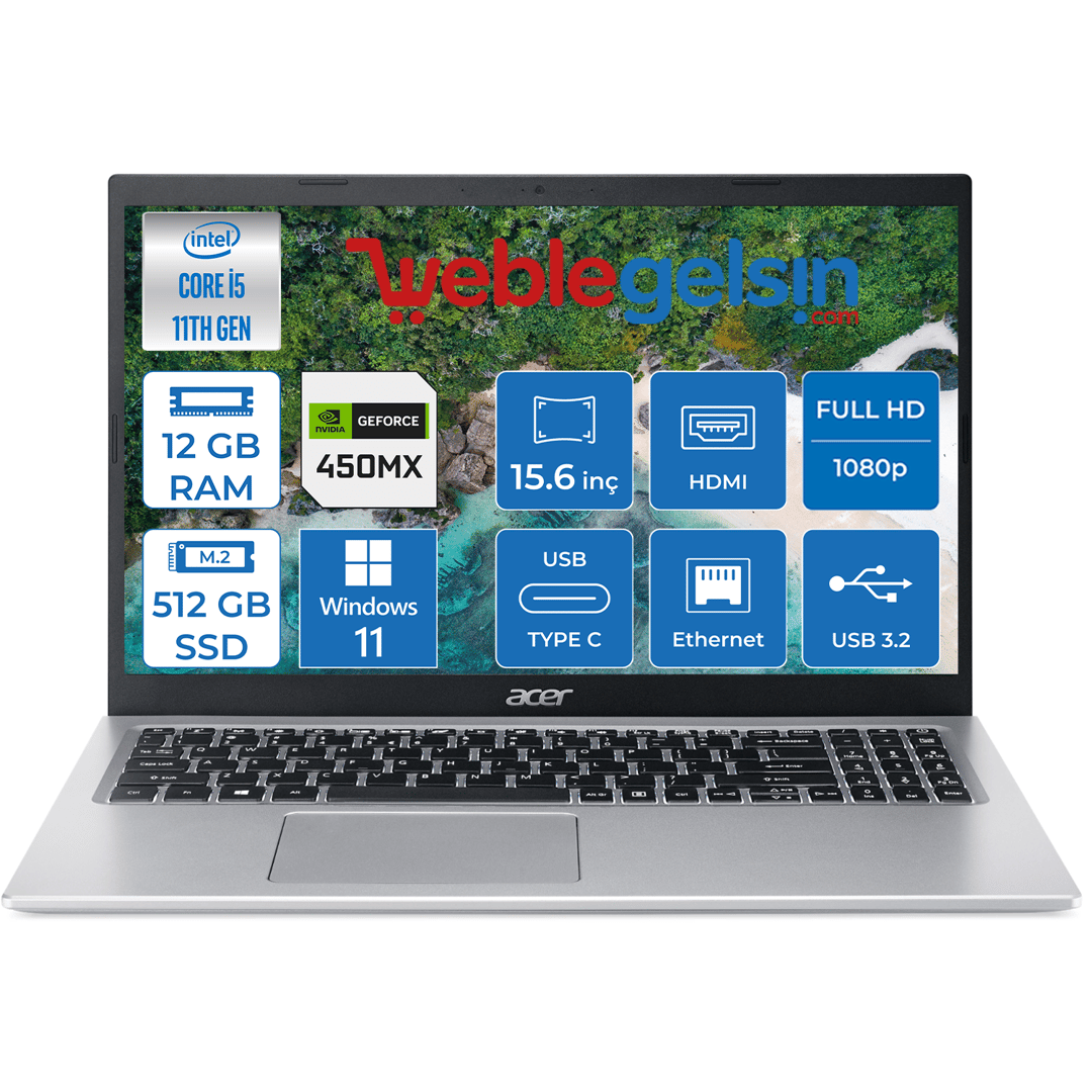 Acer Aspire 5 A515-56G Intel Core i5 1135G7 12GB 512GB SSD 2GB MX450 15 ...