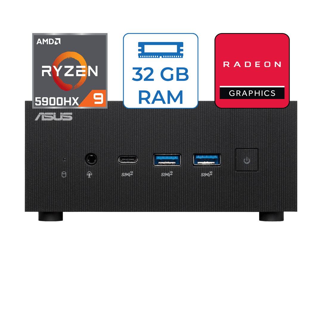 Asus PN52 Amd Ryzen 9 5900HX 32GB 2TB SSD Windows 10 Pro Mini Masaüstü Bilgisayar BBR959XD28