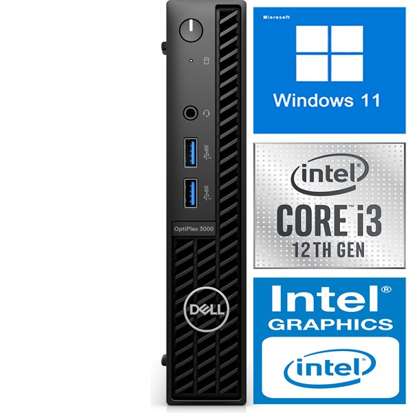 Dell Optiplex 3000MFF İNTEL I3 12100T 32gb 256gb SSD Windows11Pro Mini Masaüstü BİLGİSAYAR 3000MFF23