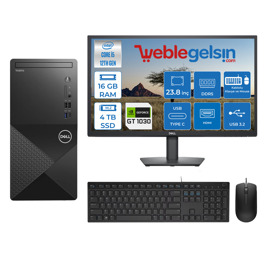 Dell Vostro 3030 MT Intel Core I5 12400 16GB DDR5 4TB SSD 23.8