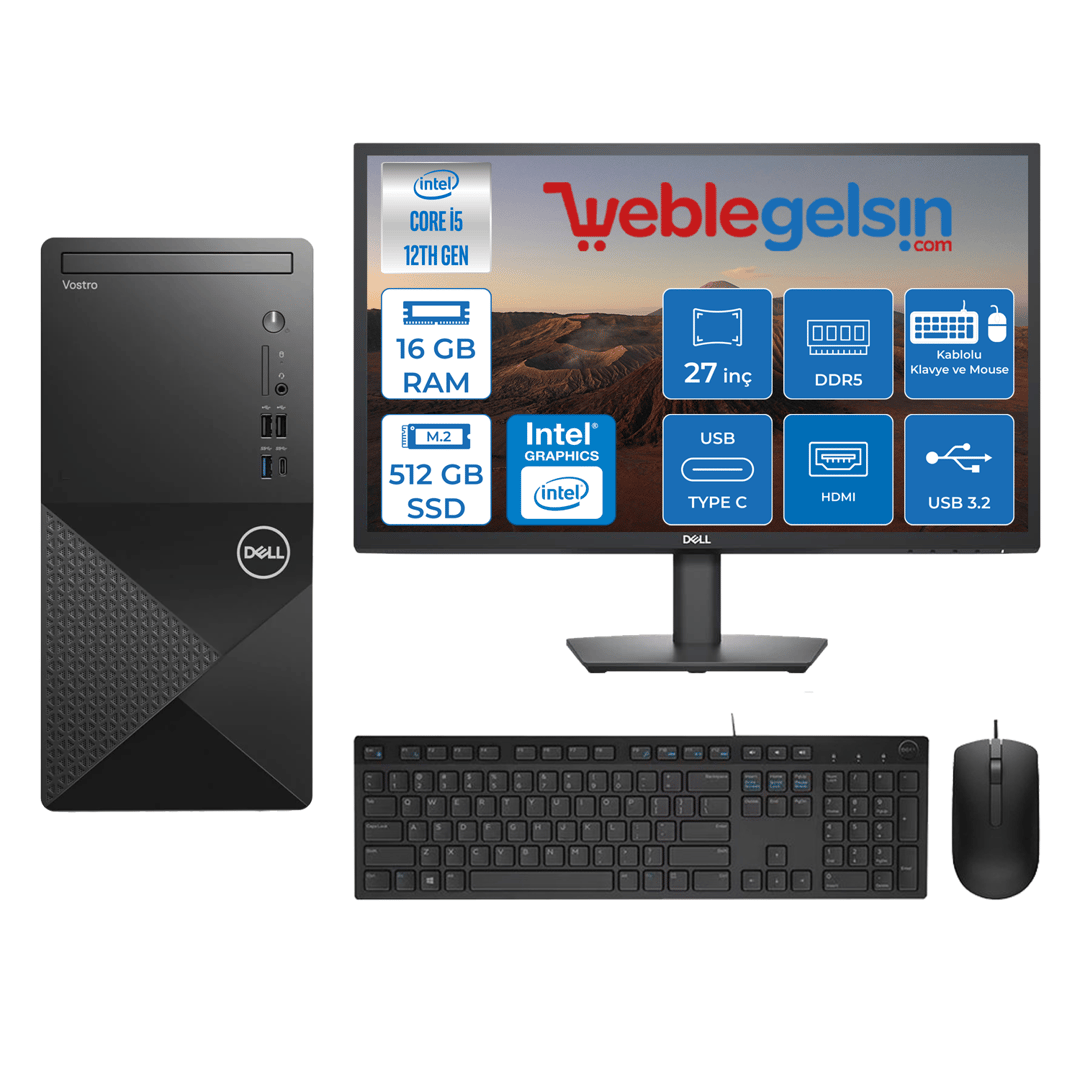 Dell Vostro 3030 MT Intel Core I5 12400 16GB DDR5 512GB SSD 27