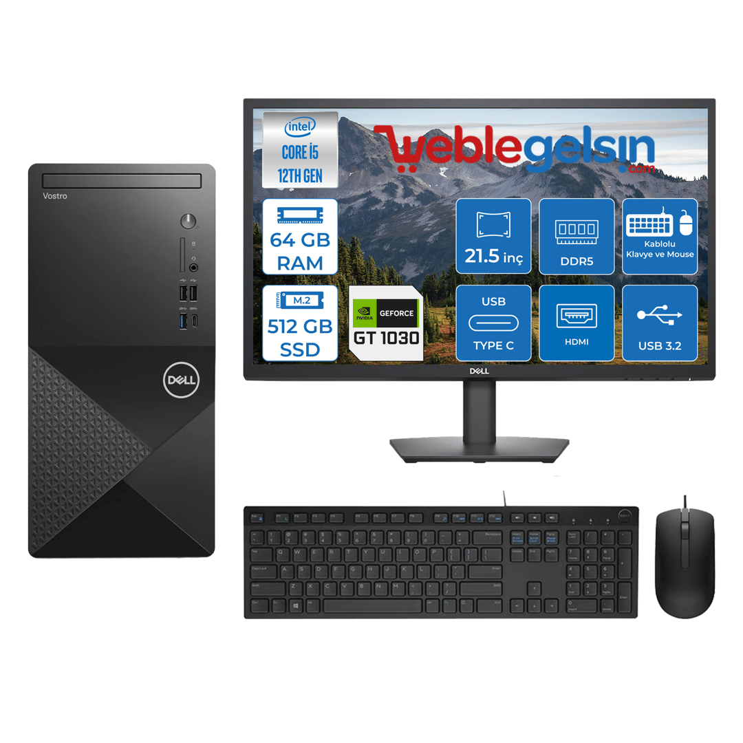 Dell Vostro 3030 MT Intel Core I5 12400 64GB DDR5 512GB SSD 21.5