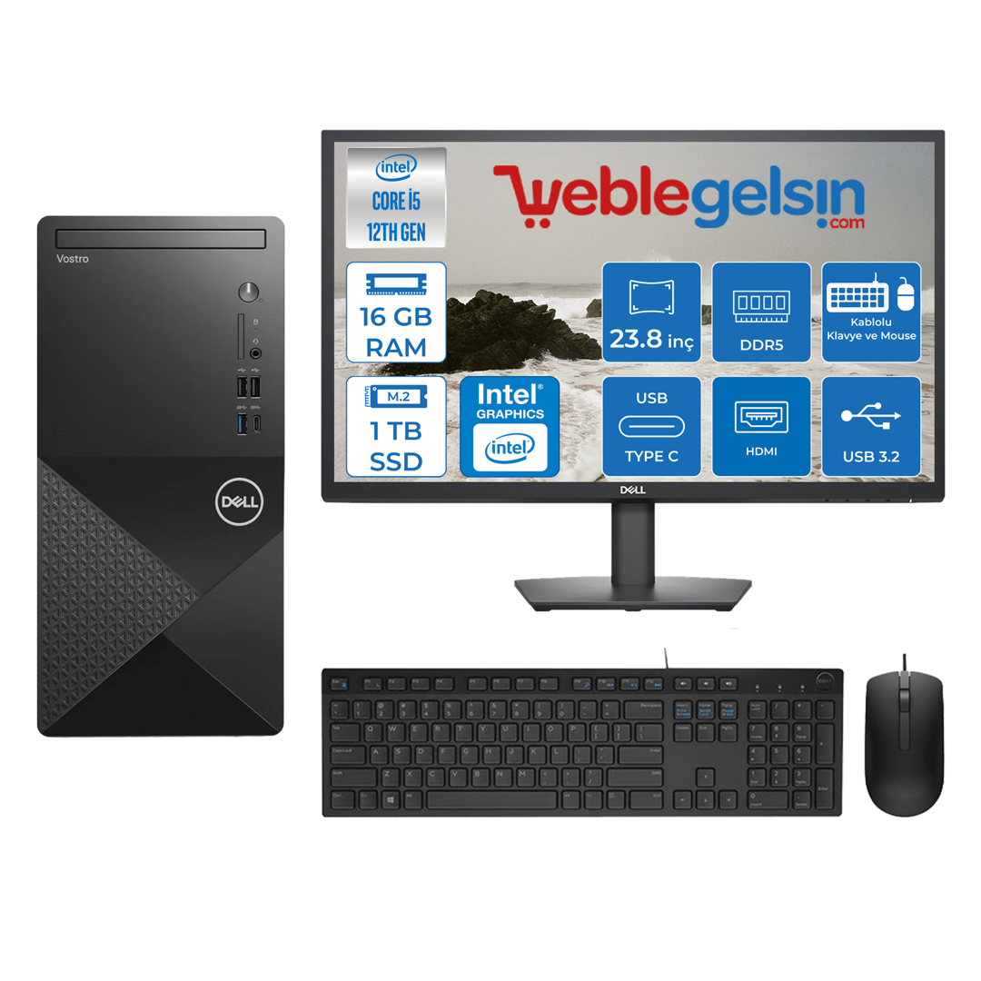 Dell Vostro 3030 MT Intel Core I5 12400 16GB DDR5 1TB SSD 23.8