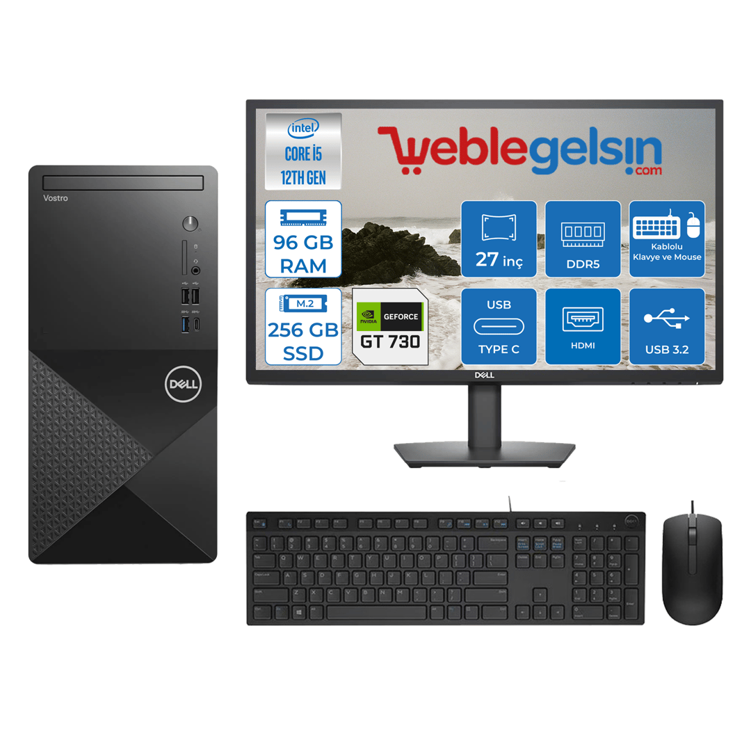 Dell Vostro 3030 MT Intel Core I5 12400 96GB DDR5 256GB SSD 27