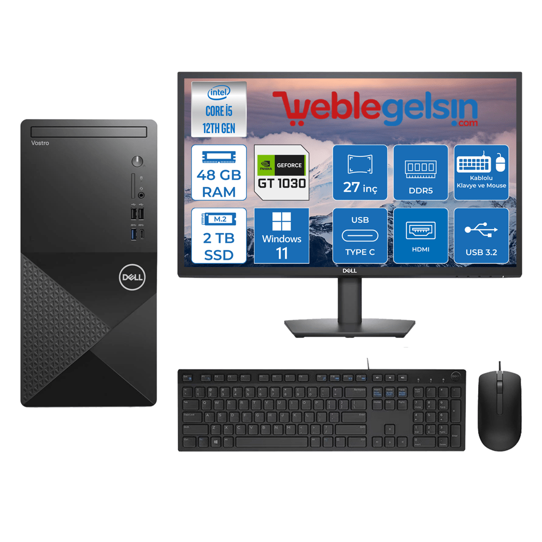 Dell Vostro 3030 MT Intel Core I5 12400 48GB DDR5 2TB SSD 27