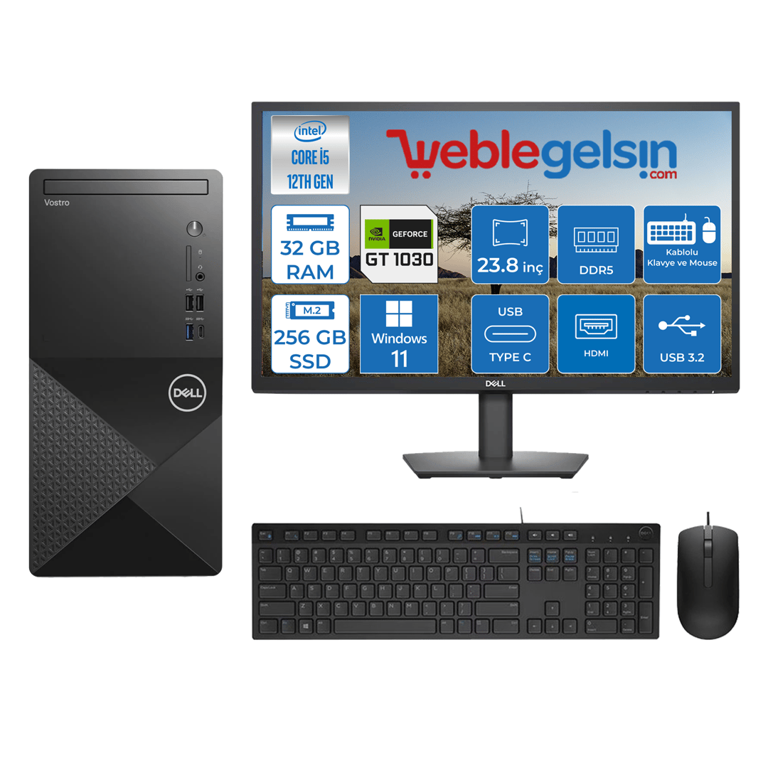 Dell Vostro 3030 MT Intel Core I5 12400 32GB DDR5 256GB SSD 23.8