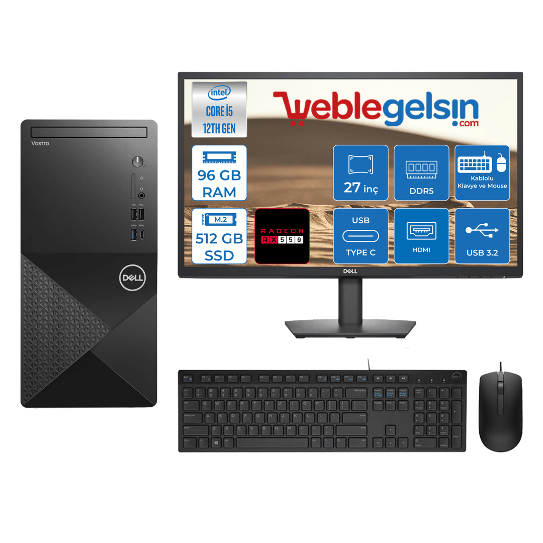 Dell Vostro 3030 MT Intel Core I5 12400 96GB DDR5 512GB SSD 27