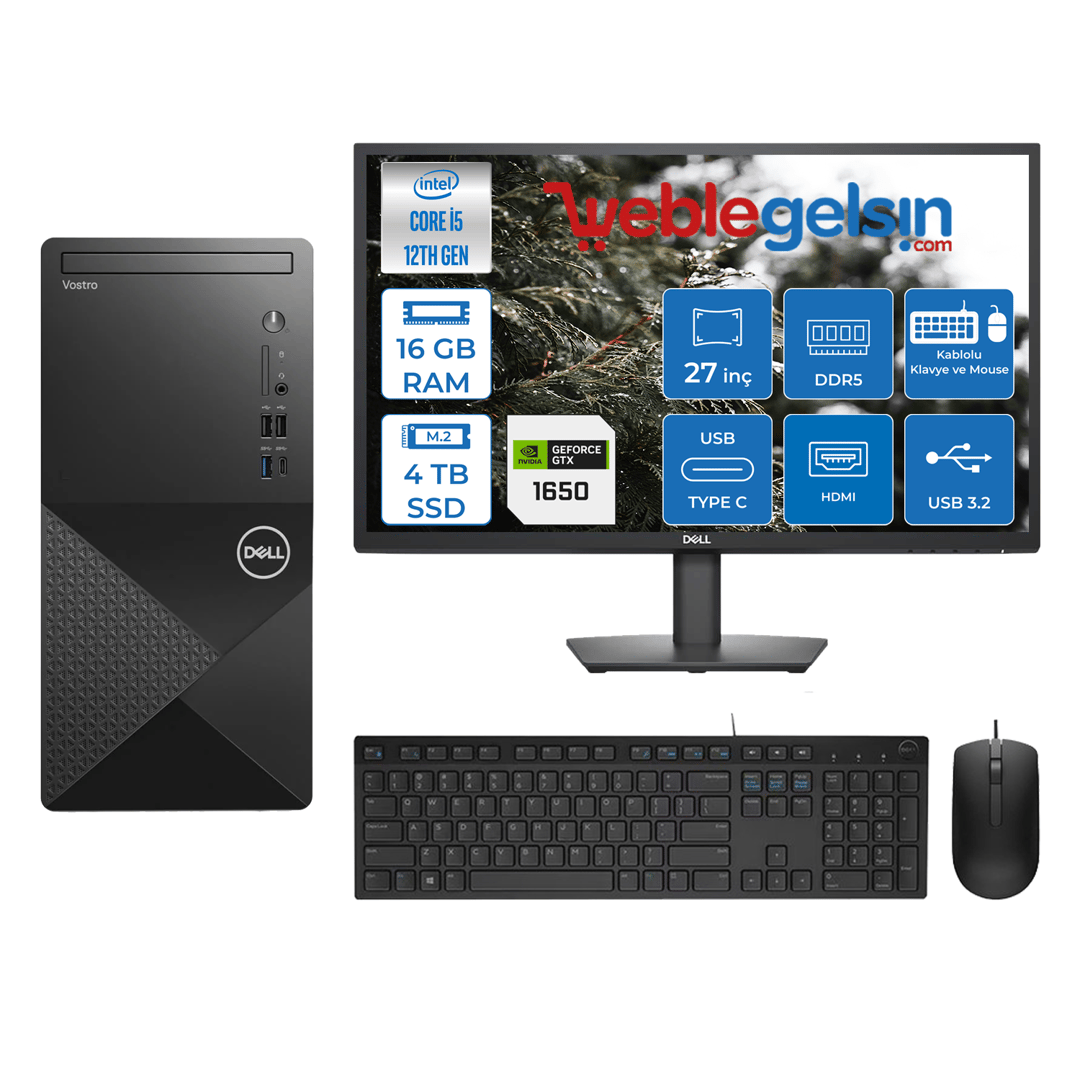 Dell Vostro 3030 MT Intel Core I5 12400 16GB DDR5 4TB SSD 27