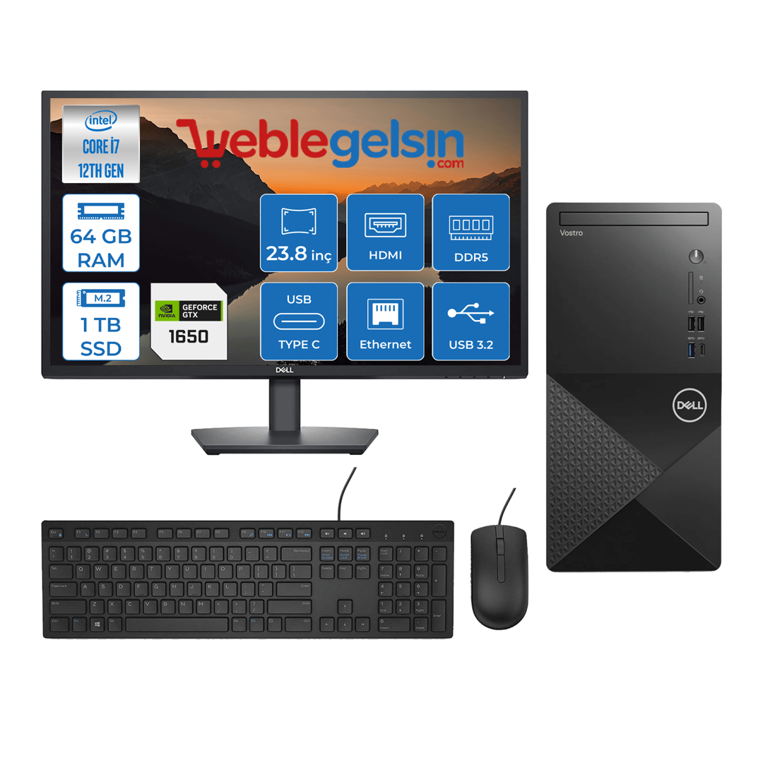 Dell Vostro 3030 mt Intel Core I7 12700 64GB DDR5 1TB SSD 23.8