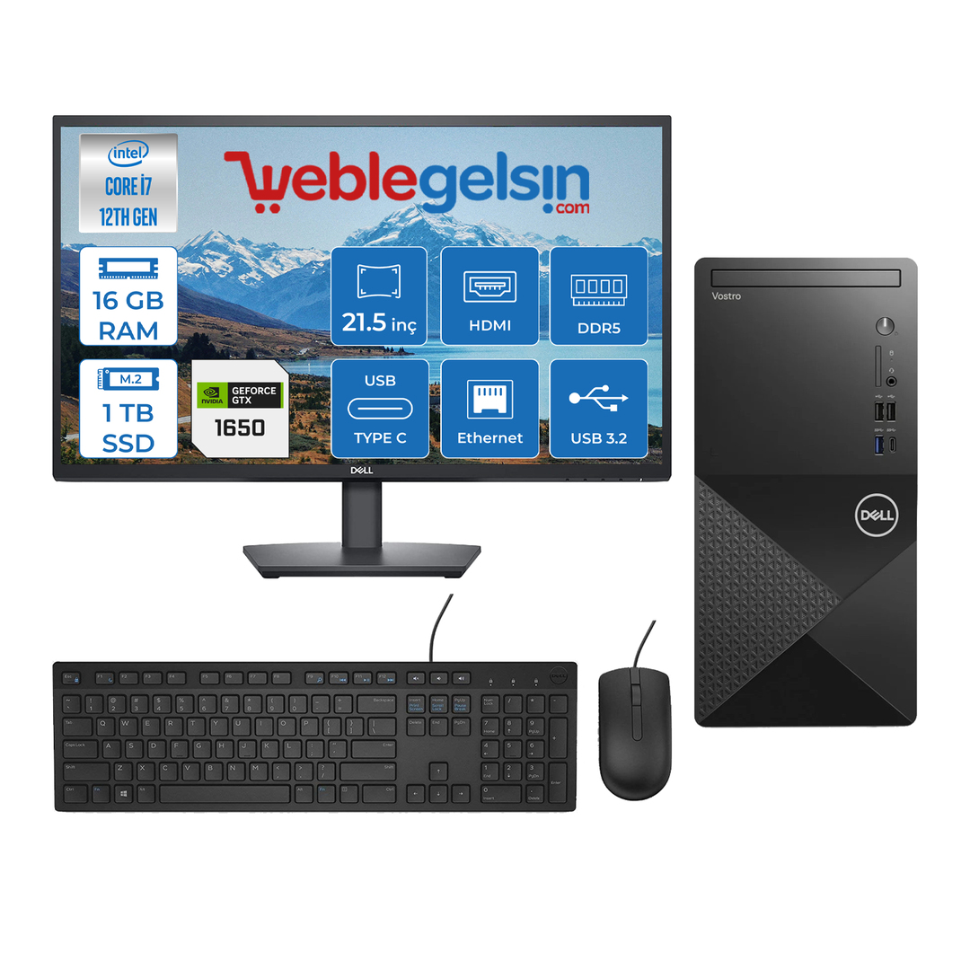 Dell Vostro 3030 mt Intel Core I7 12700 16GB DDR5 1TB SSD 21.5
