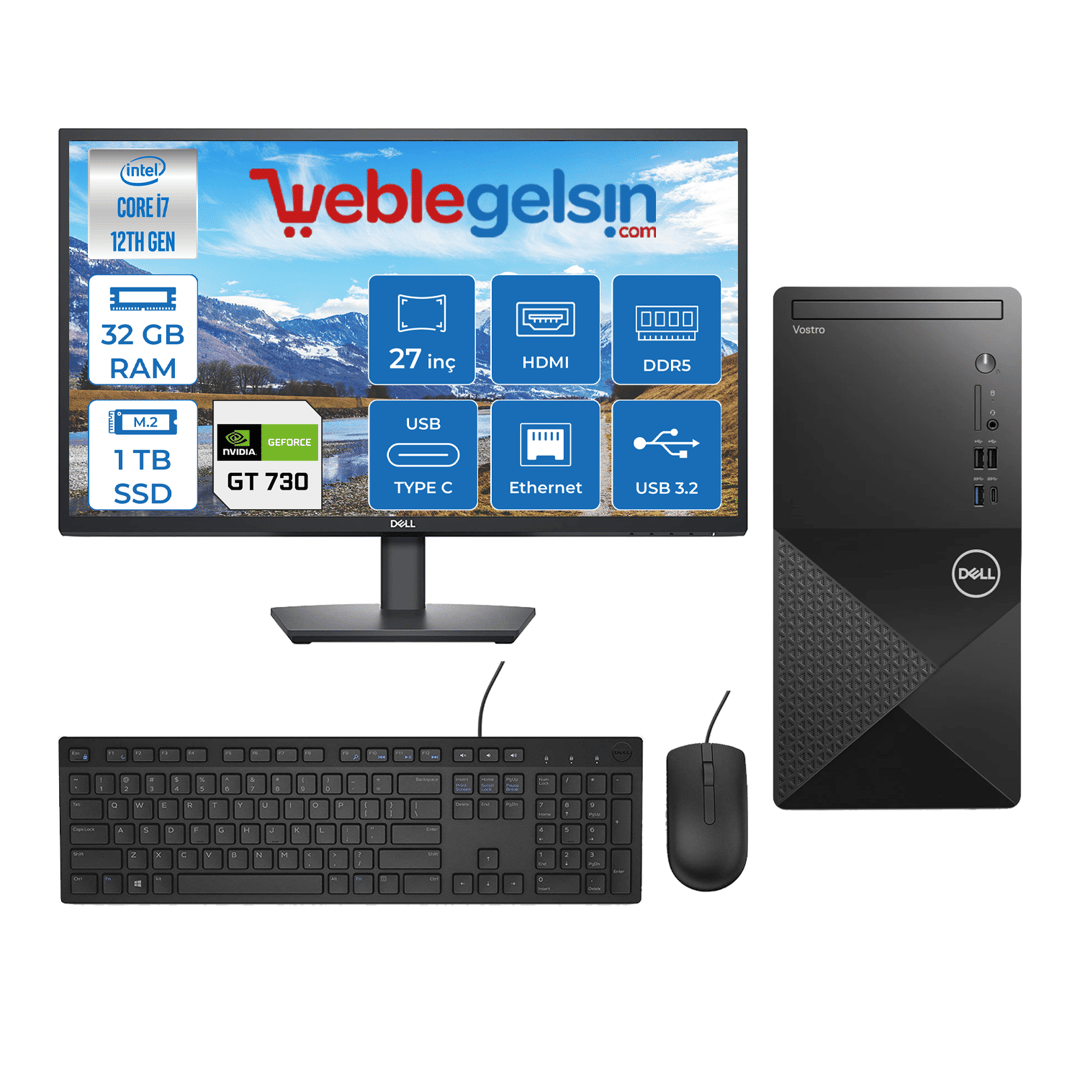 Dell Vostro 3030 mt Intel Core I7 12700 32GB DDR5 1TB SSD 27