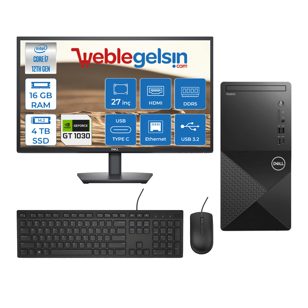 Dell Vostro 3030 mt Intel Core I7 12700 16GB DDR5 4TB SSD 27