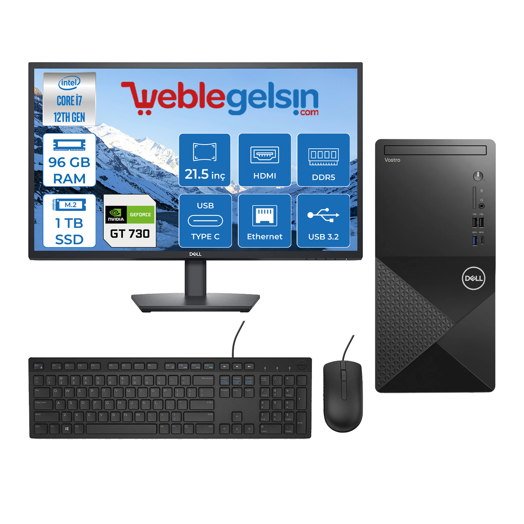 Dell Vostro 3030 mt Intel Core I7 12700 96GB DDR5 1TB SSD 21.5