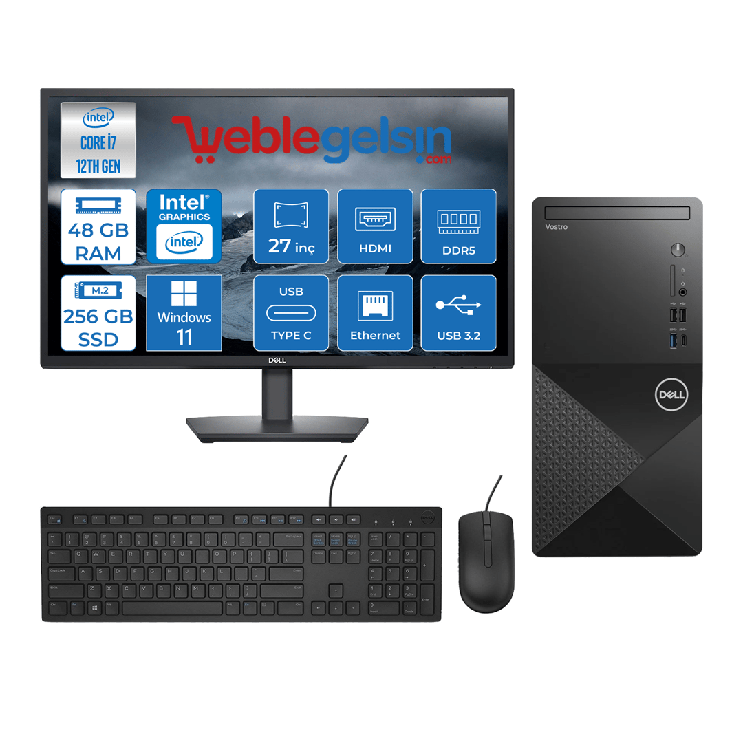 Dell Vostro 3030 mt Intel Core I7 12700 48GB DDR5 256GB SSD 27