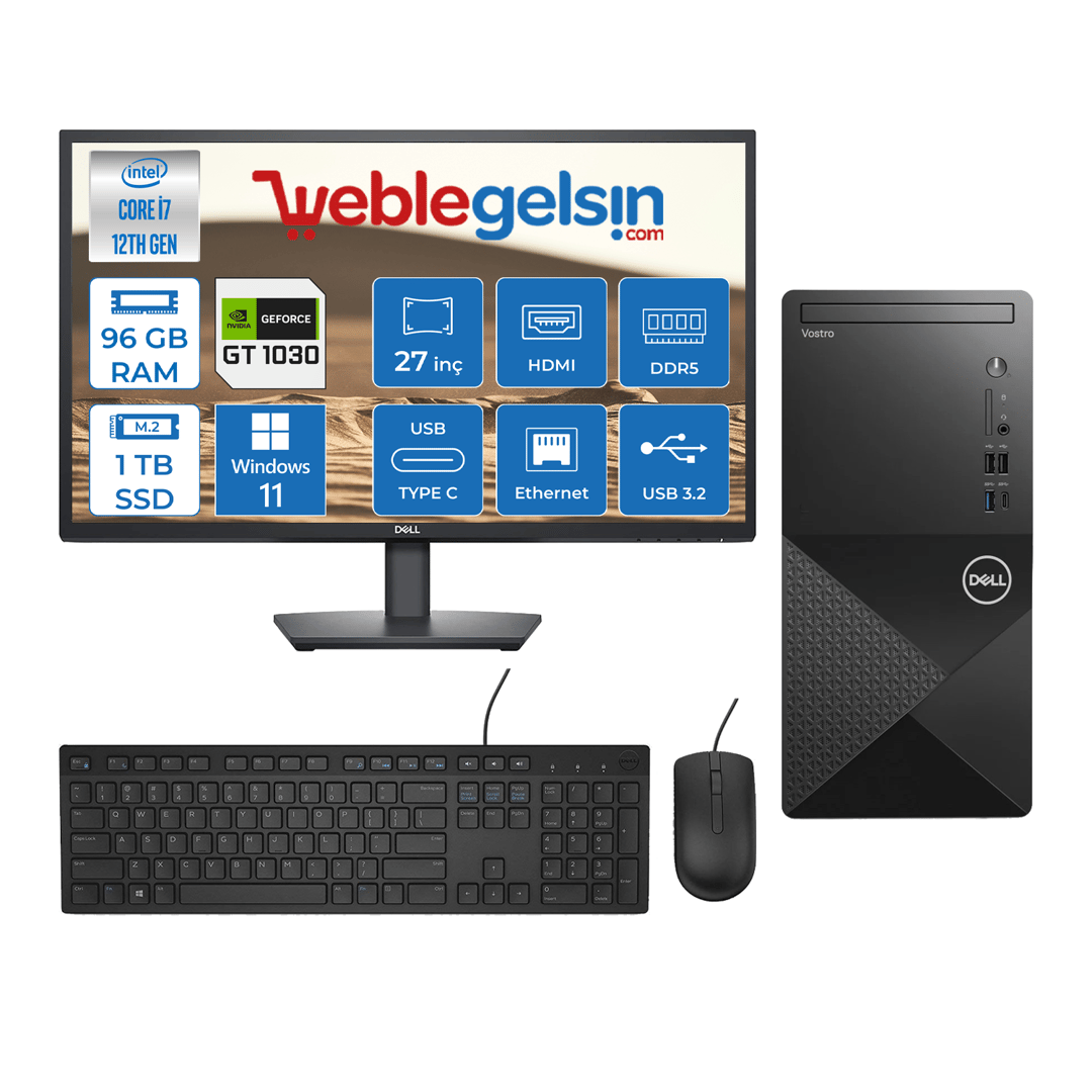 Dell Vostro 3030 mt Intel Core I7 12700 96GB DDR5 1TB SSD 27