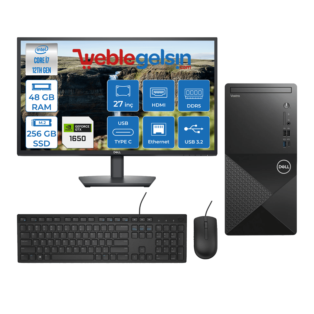 Dell Vostro 3030 mt Intel Core I7 12700 48GB DDR5 256GB SSD 27