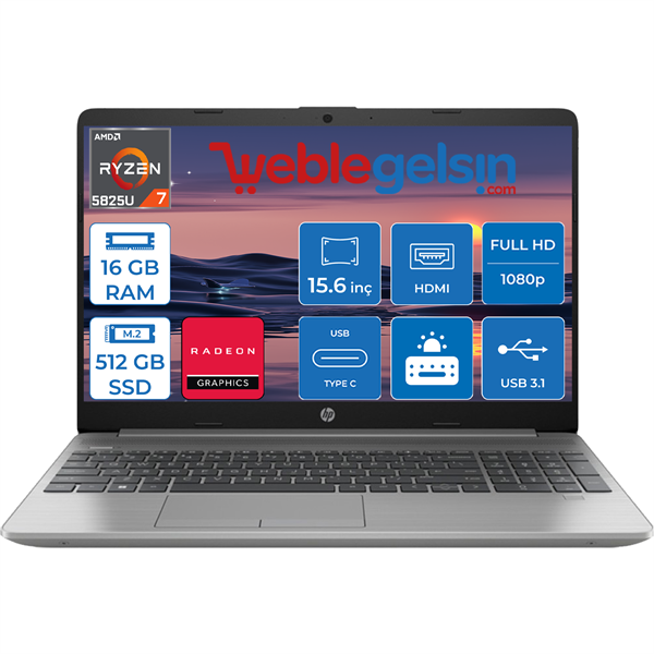 HP 255 G9 AMD Ryzen 7 5825U 16GB 512GB SSD 15.6