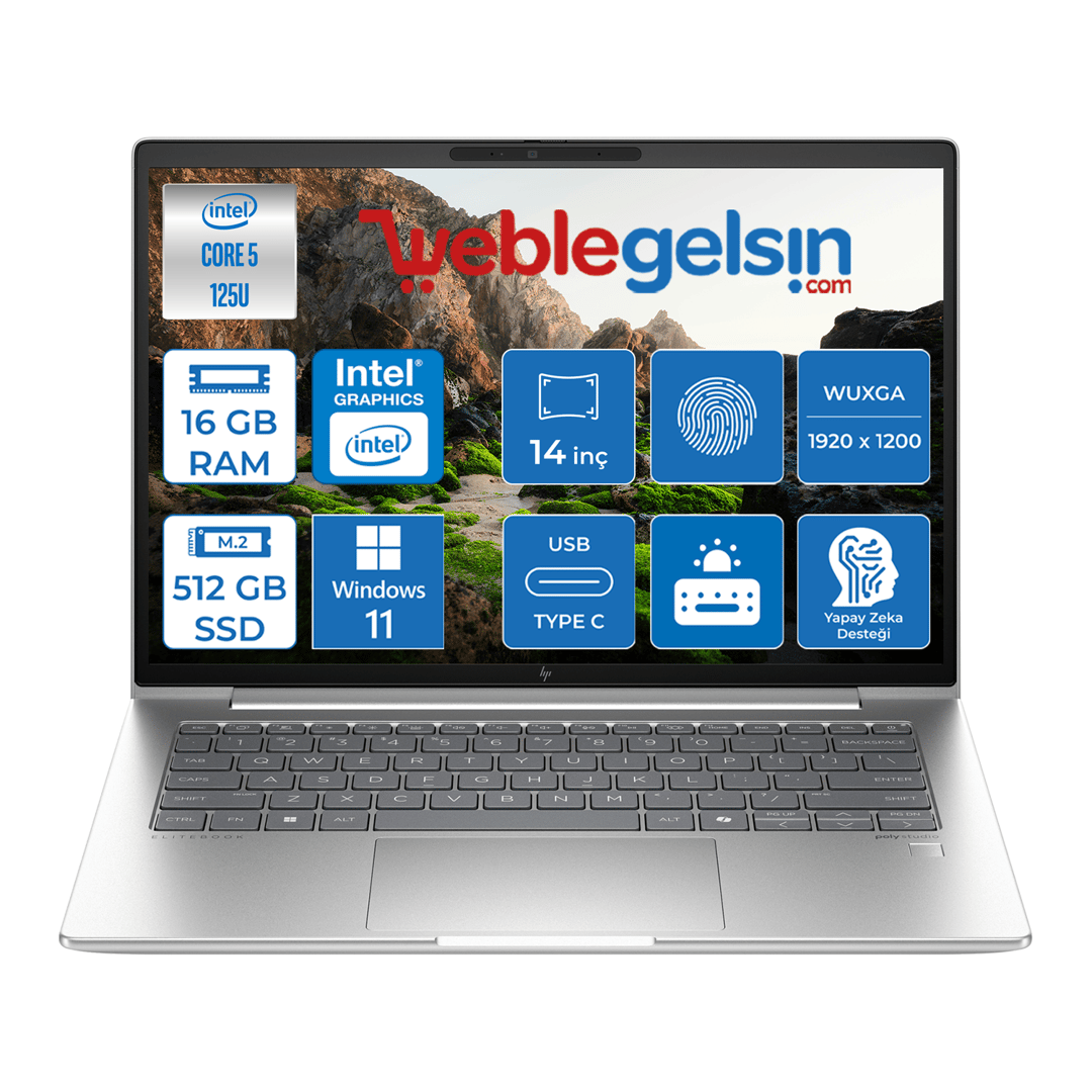 Hp Elitebook 640 G11 Intel Core Ultra 5 125U DDR5 16GB 512GB SSD Intel® Aı Boost 14