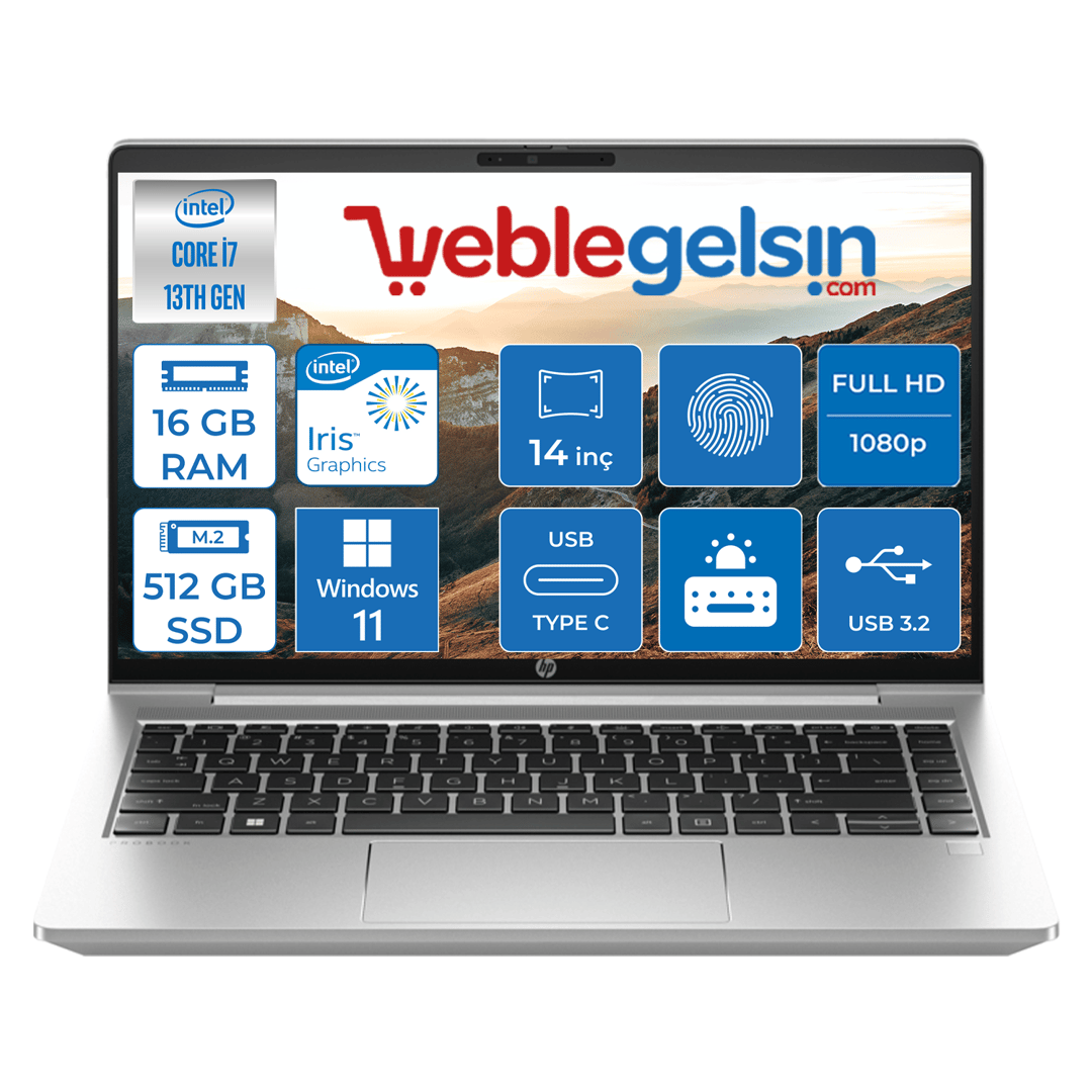 Hp Probook 440 G10 Intel Core I7 1355U 16GB 512GB SSD Intel® Iris® Xᵉ Windows 11 Home 14 inç Fhd Taşınabilir Bilgisayar 8A567EAH02