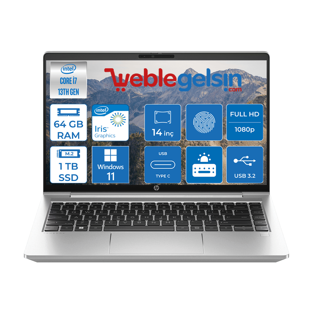 Hp Probook 440 G10 Intel Core I7 1355U 64GB 1TB SSD Intel® Iris® Xᵉ Windows 11 Pro 14