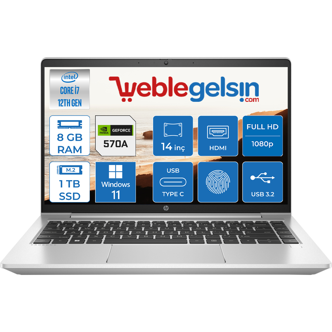 Hp Proobok 440 G9 Intel Core i7 1255U 8GB 1TB SSD 2GB MX570A 14