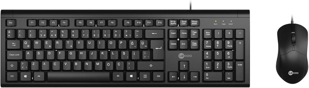 LENOVO LECOO CM101 SİYAH KABLOLU KLAVYE & MOUSE SET