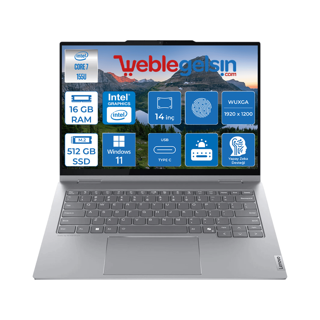 Lenovo Thinkbook 14 2-In-1 G4 Iml Intel Core Ultra 155U 16GB DDR5 512GB SSD 14