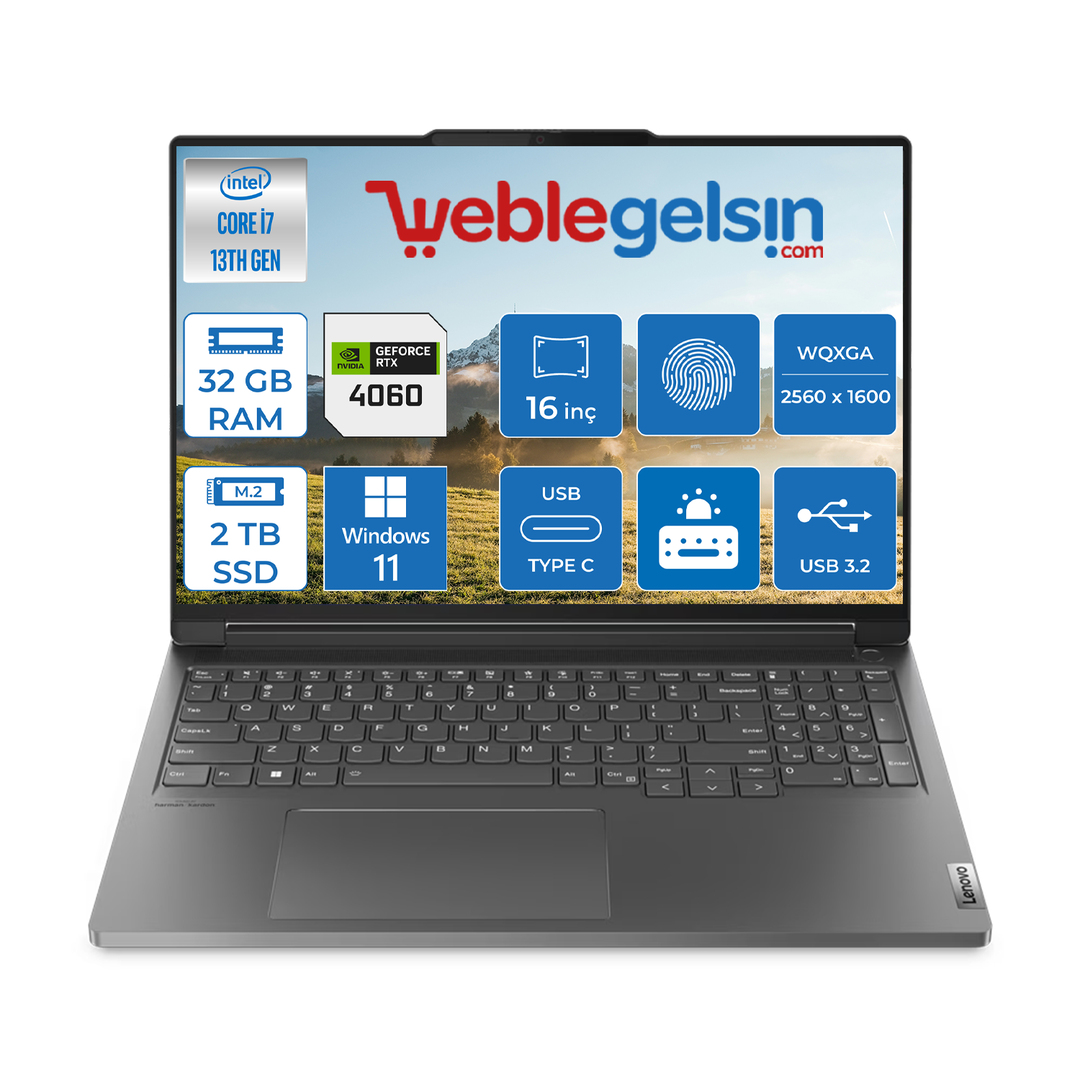 Lenovo Thinkbook 16P G4 Intel Core I7 13700H 32GB 2TB SSD 8GB-RTX4060 16 inç Wqxga Windows 11 Home Taşınabilir Bilgisayar 21J80032TRH02