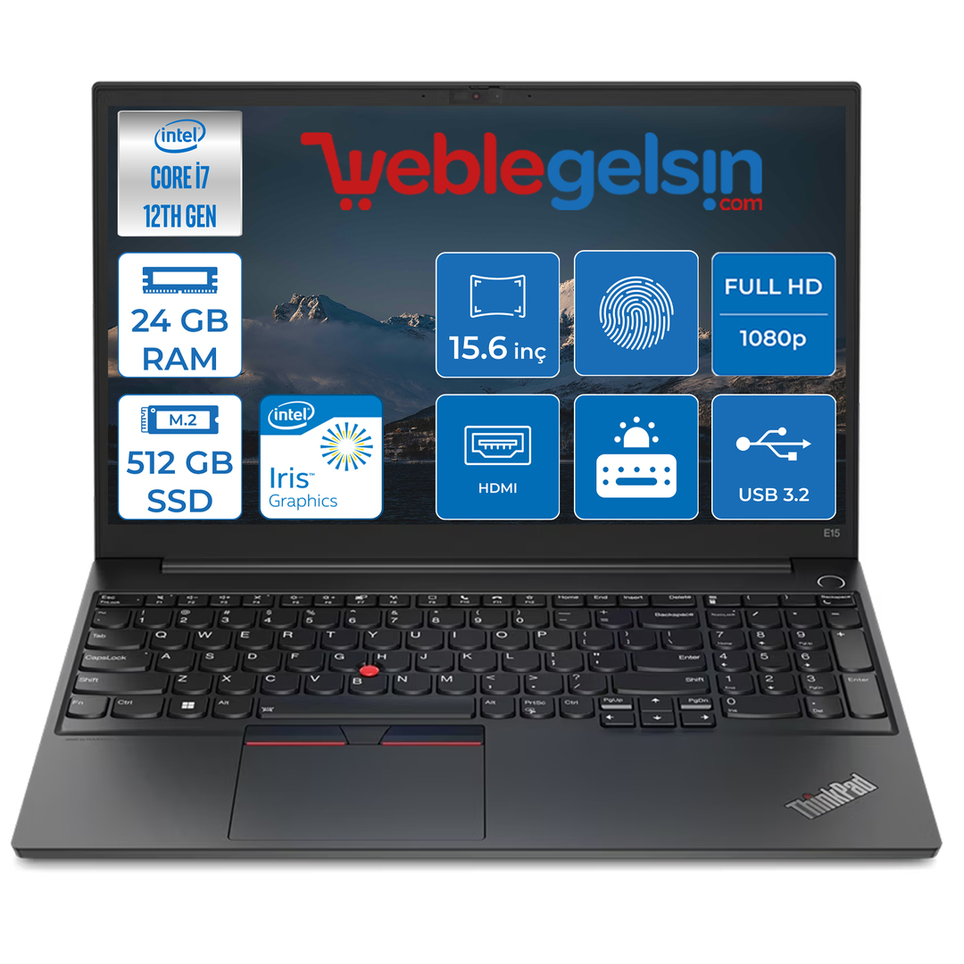 Lenovo Thinkpad E15 Gen 4. Intel Core i7 1255U 24GB 512GB SSD 512GB SSD Intel Iris Xe Graphics 15.6