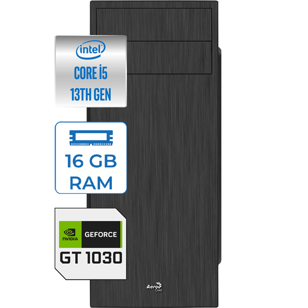 Zetta Expert Intel Core I5 13400 16GB DDR4 256GB M.2 Nvme SSD 2GB GT1030 Windows 11 Pro Masaüstü Bilgisayar ZET103058121