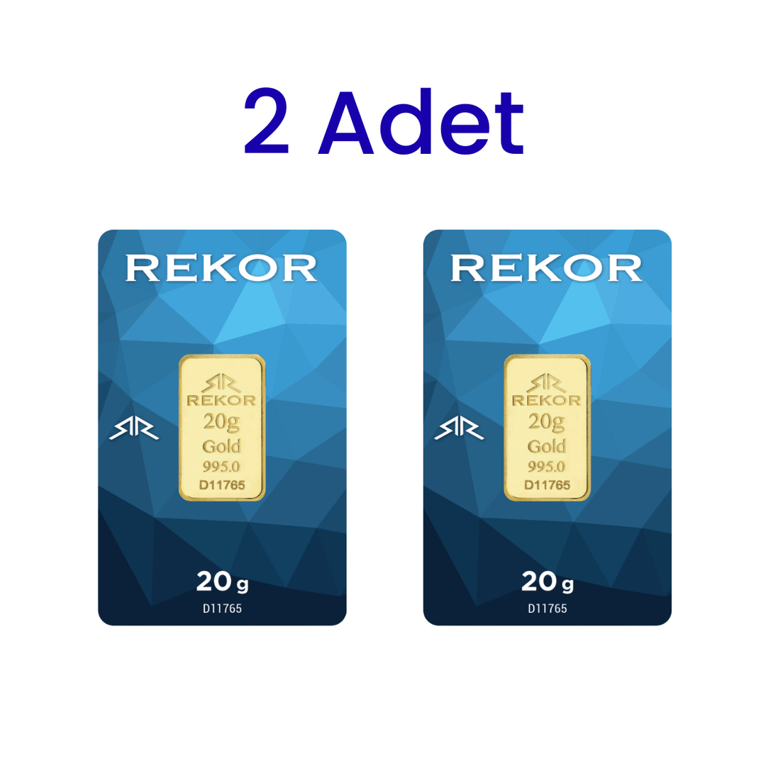 2 Adet 20 Gr 24 Ayar Gram Altın