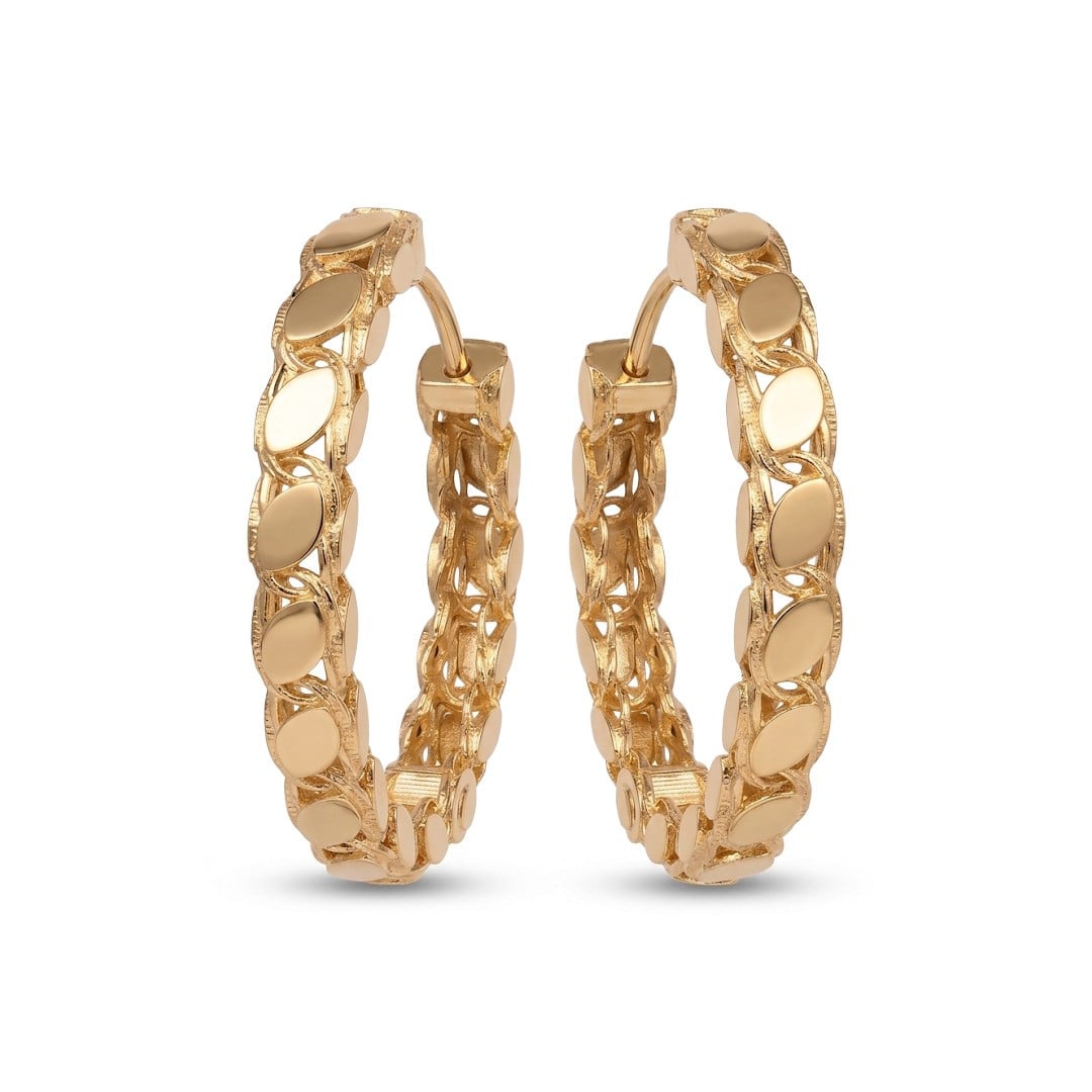 Pullu Model 14 Ayar Altın Küpe