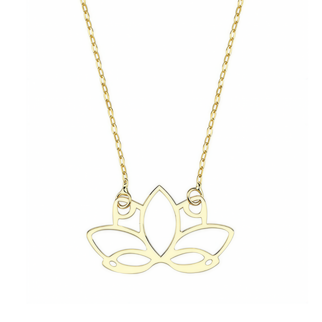 Lotus Minimal 14 Ayar Altın Kolye