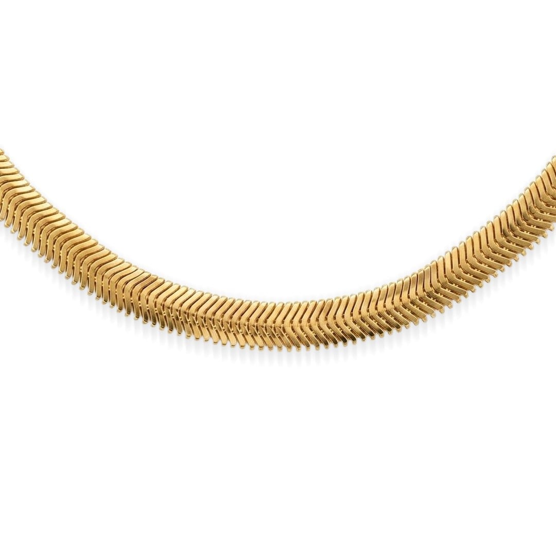 Balıksırtı 6 mm 14 Ayar Altın Zincir