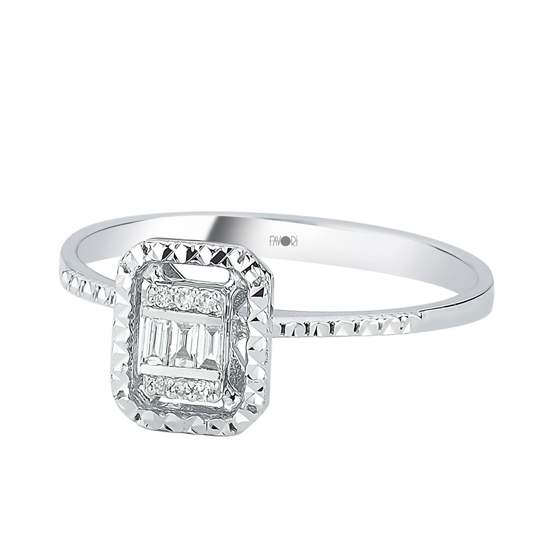 PIRLANTA BAGET YÜZÜK 0.07 CT