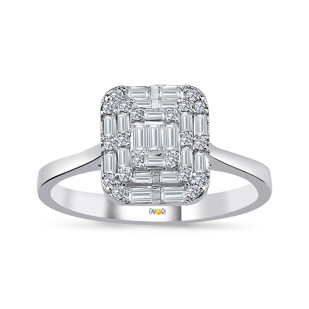 PIRLANTA BAGET YÜZÜK 0.35 CT