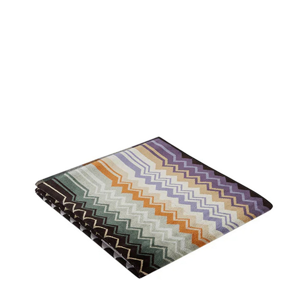 Giacomo 165 Yeşil Çok Renkli Zigzag Desenli Banyo Havlusu