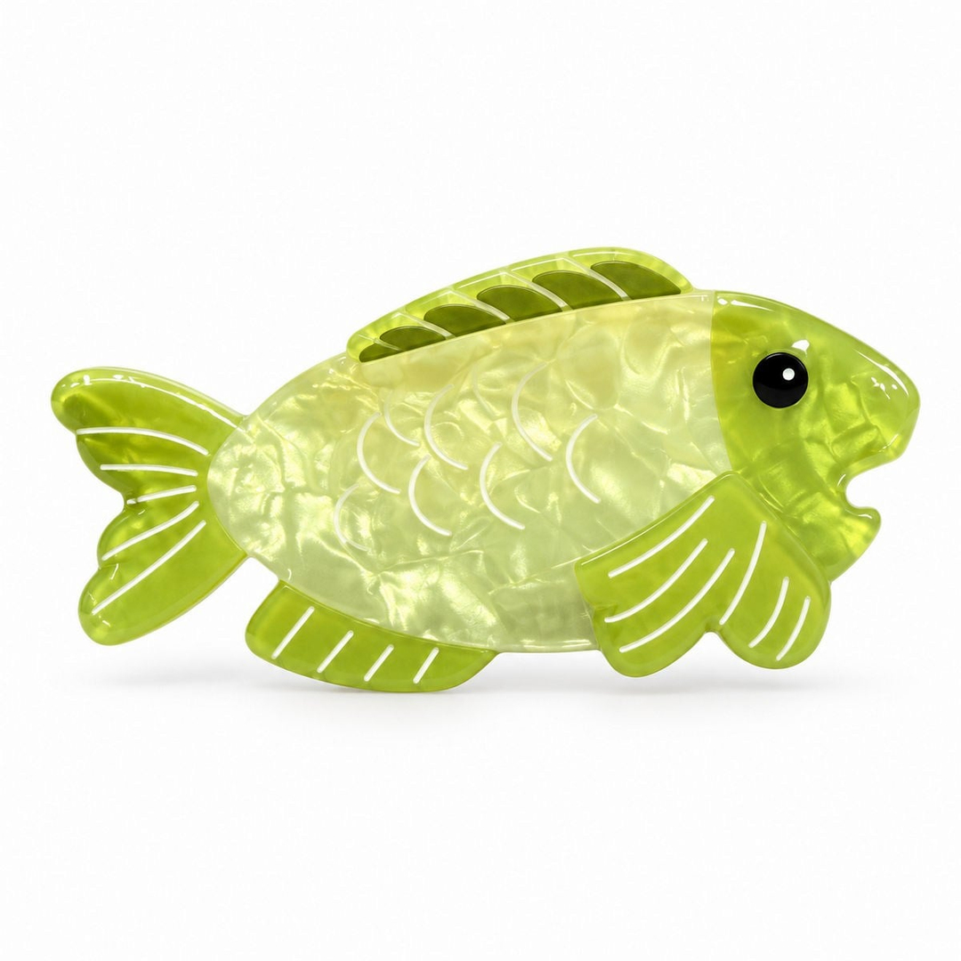 Lime Fish Akrilik Kıskaçlı Toka
