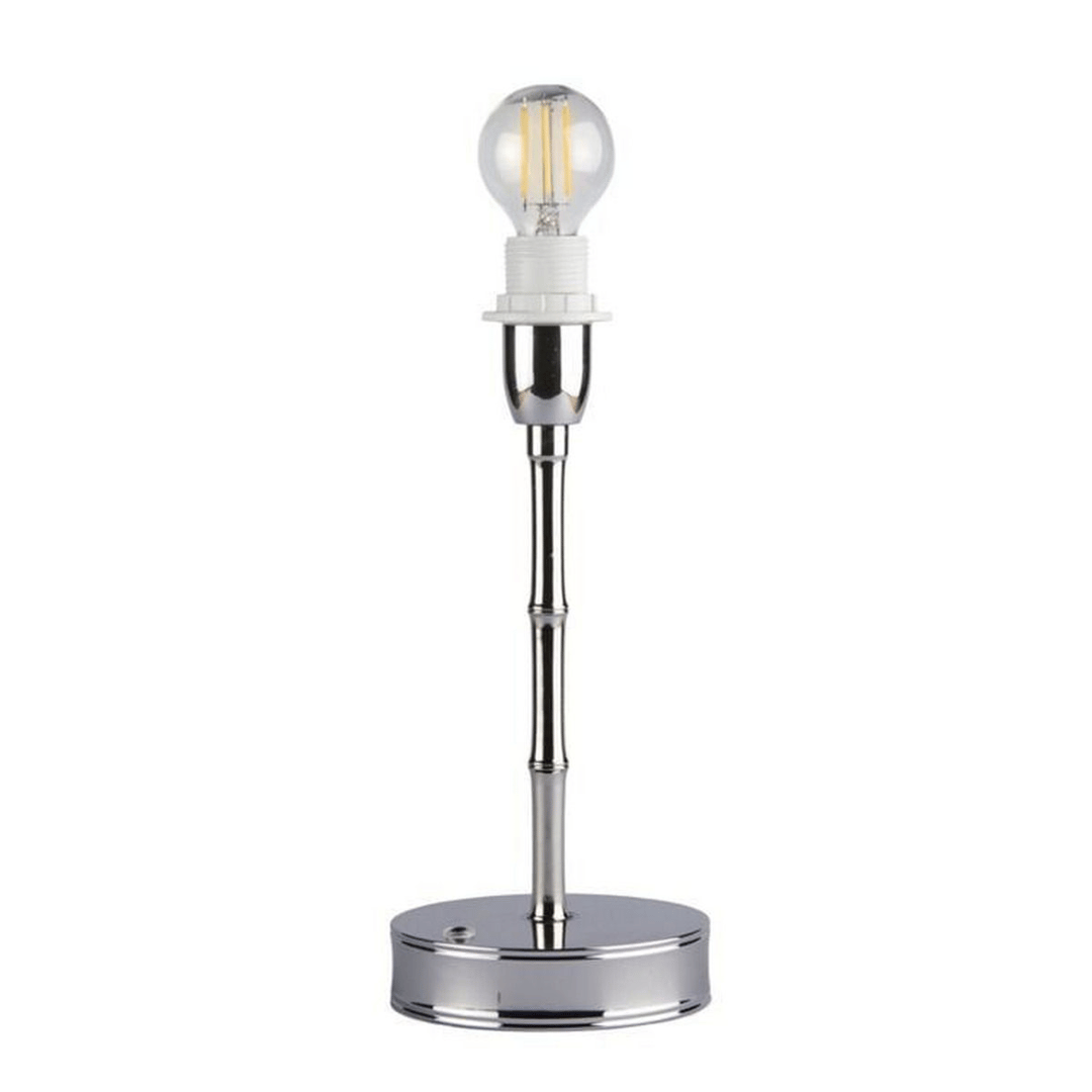 Bamboo LED Lamp Base in a refined silver finish