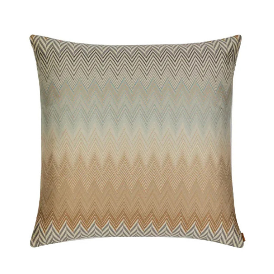 Bastia Bej Çok Renkli Zigzag Desenli Dekoratif Yastık 60 x 60 cm