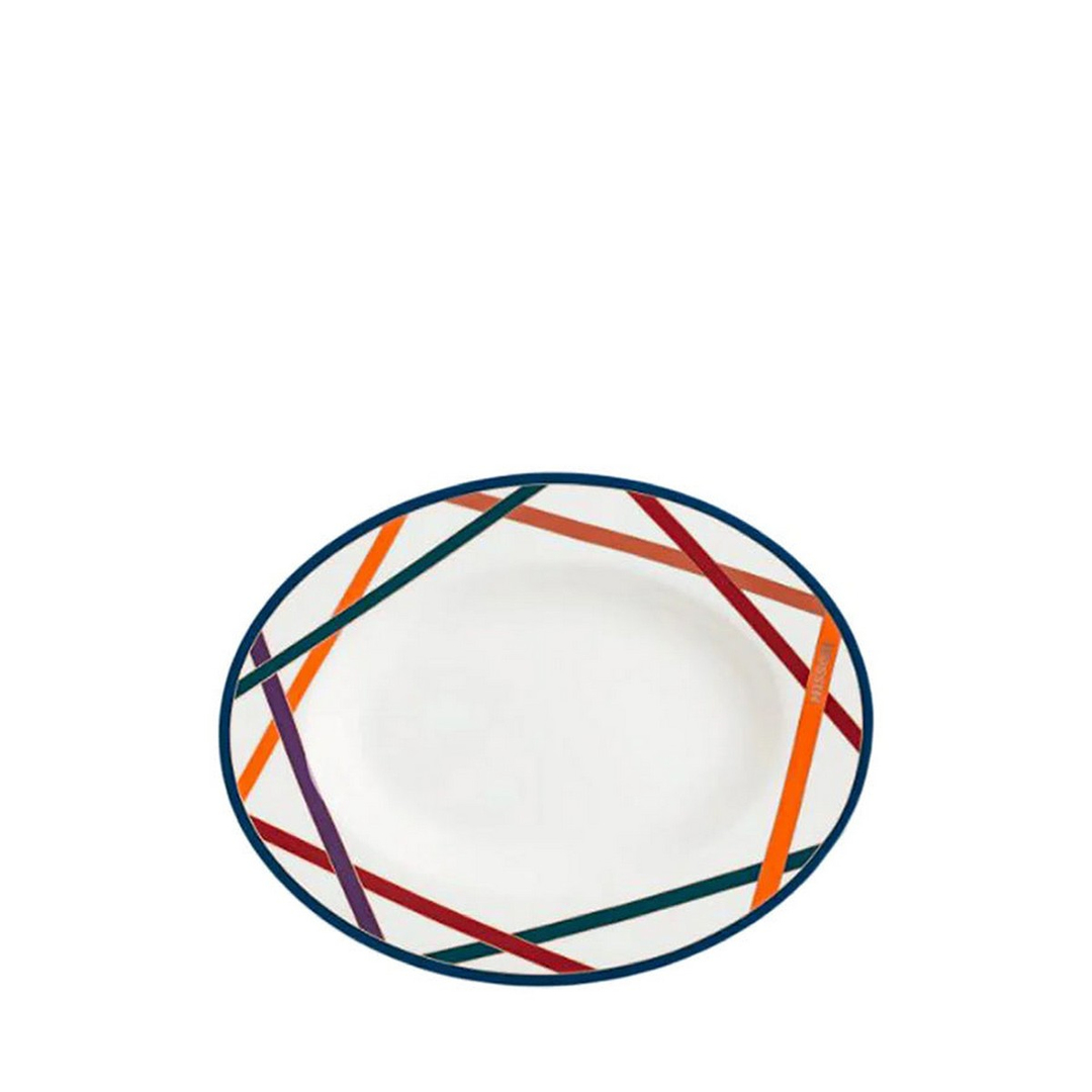 Nastri Çok Renkli Oval Servis Tabağı 23 Cm
