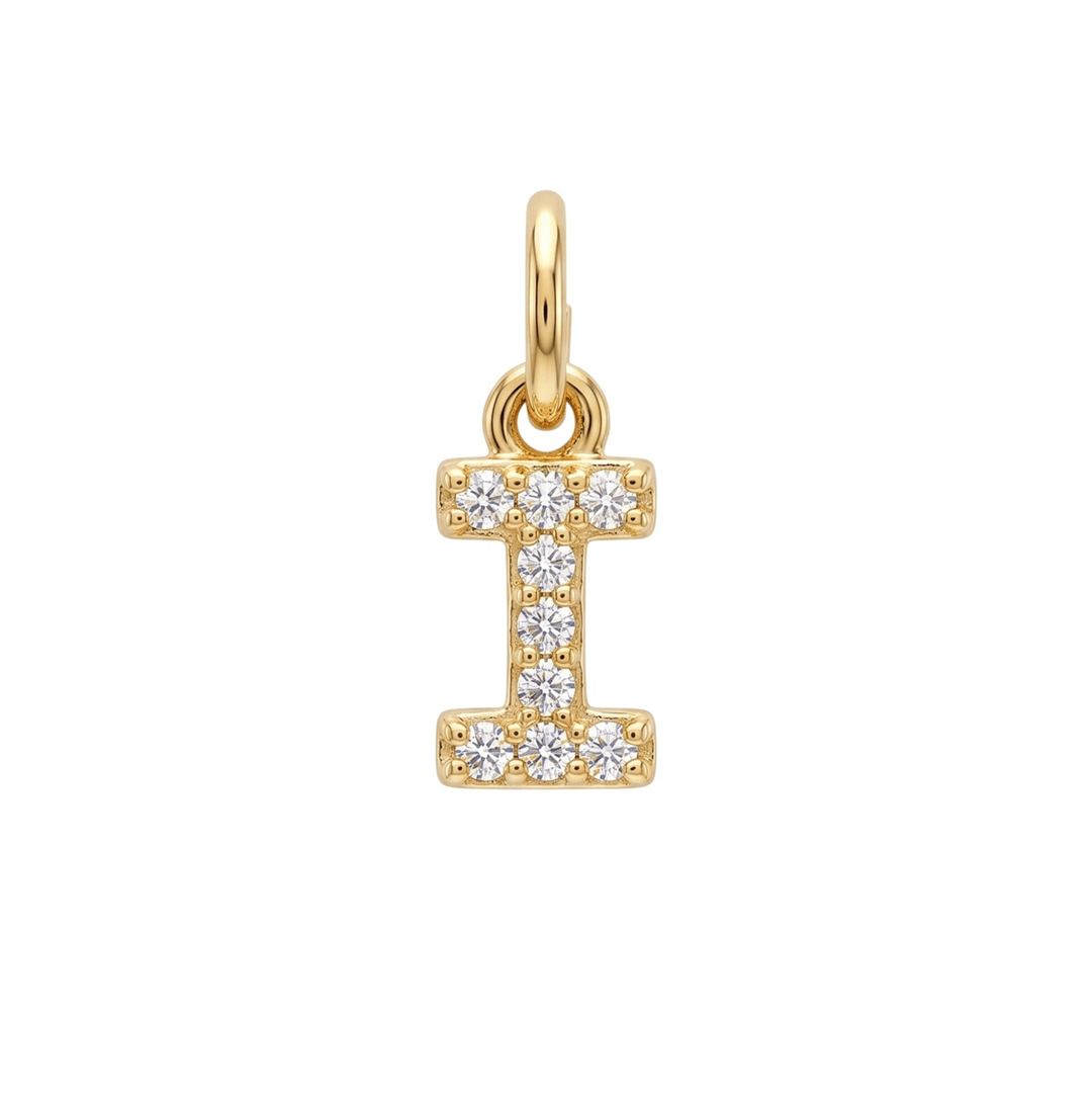 Letter I Charm - Gold