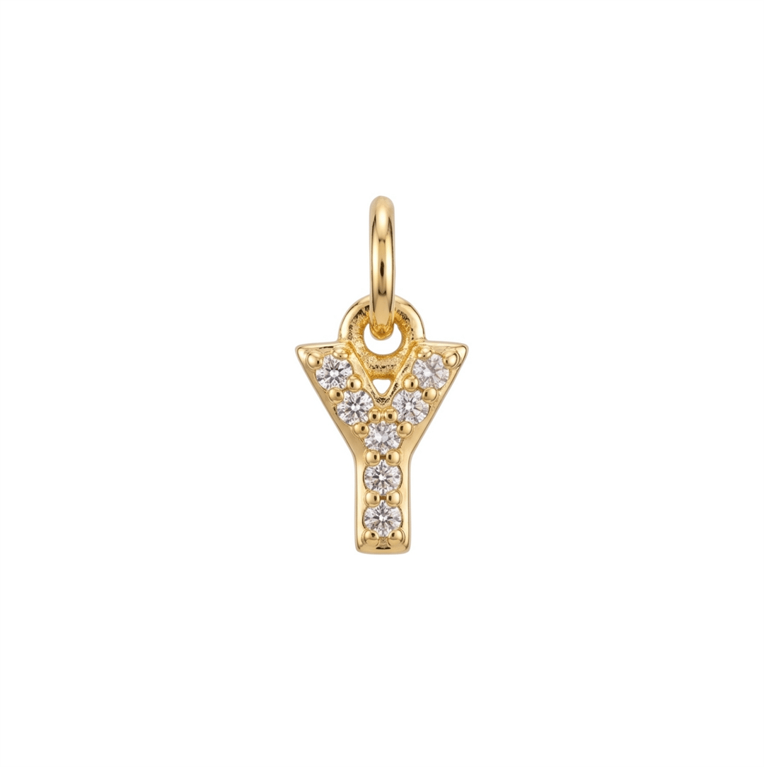 Letter Y Charm - Gold