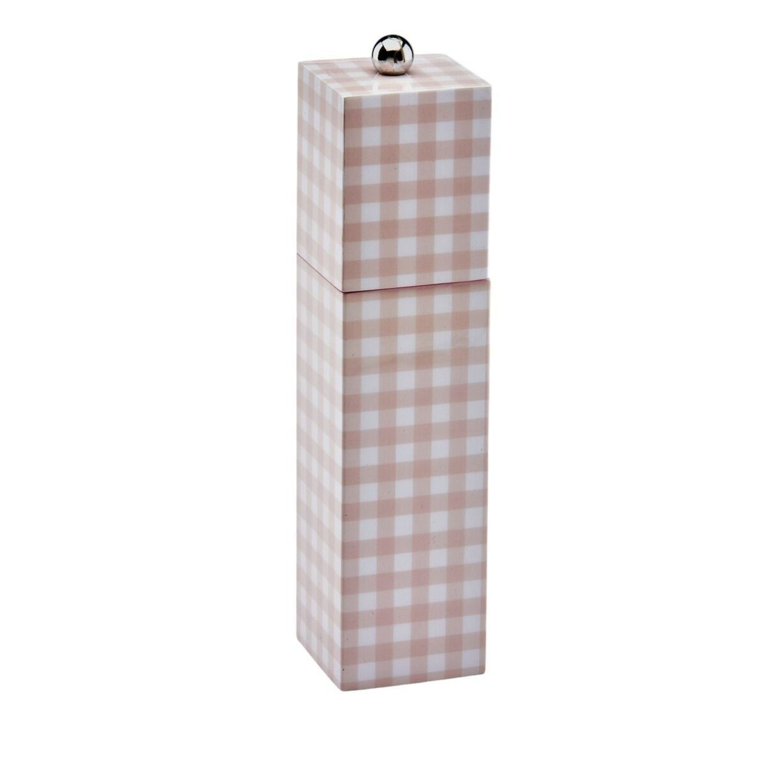 Gingham Pembe Tuz ve Karabiber Değirmeni