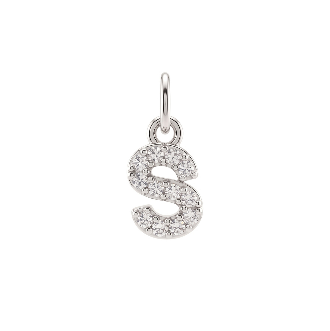 Letter S Charm - Silver