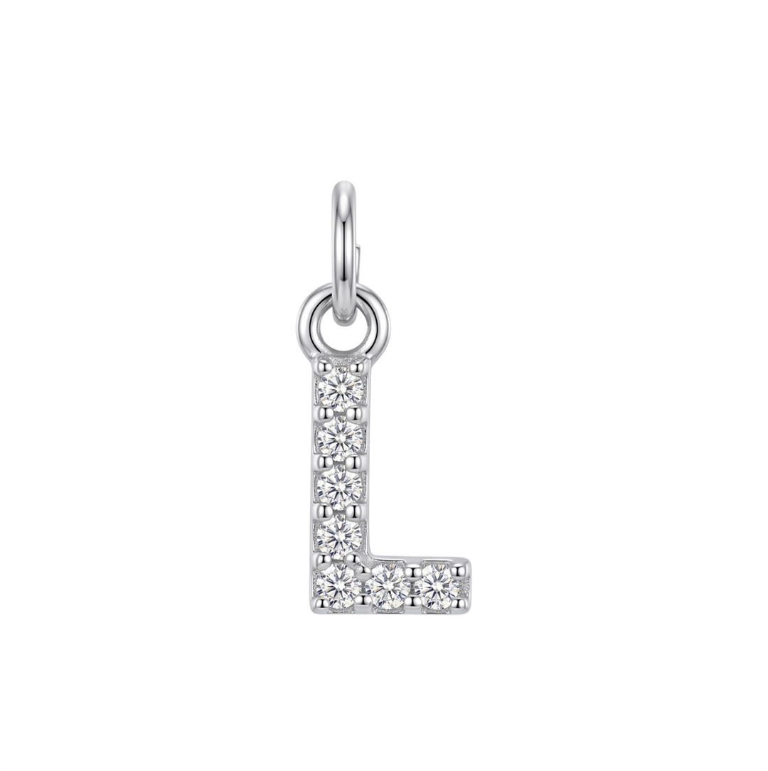 Letter L Charm - Silver