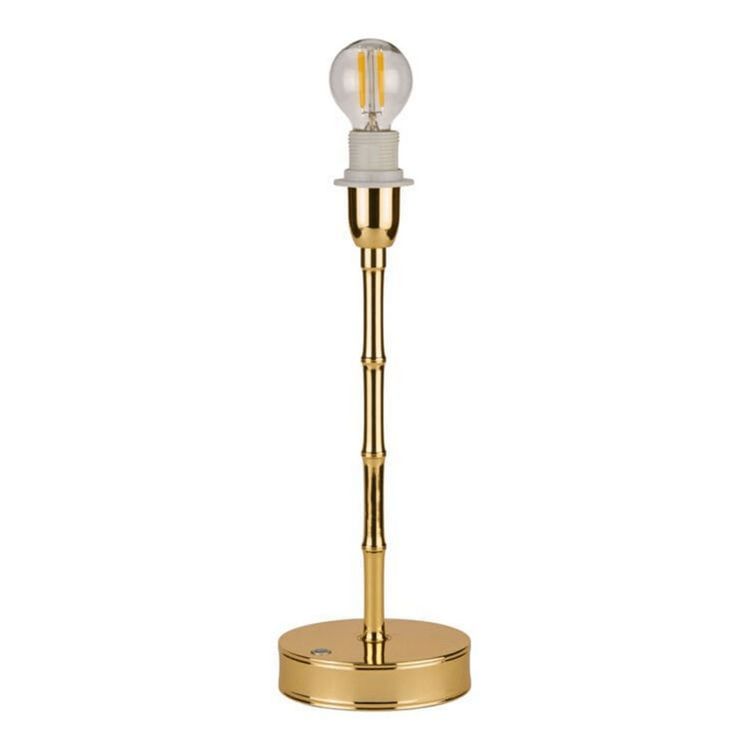 Bamboo LED Lamp Base in a refined gold finish